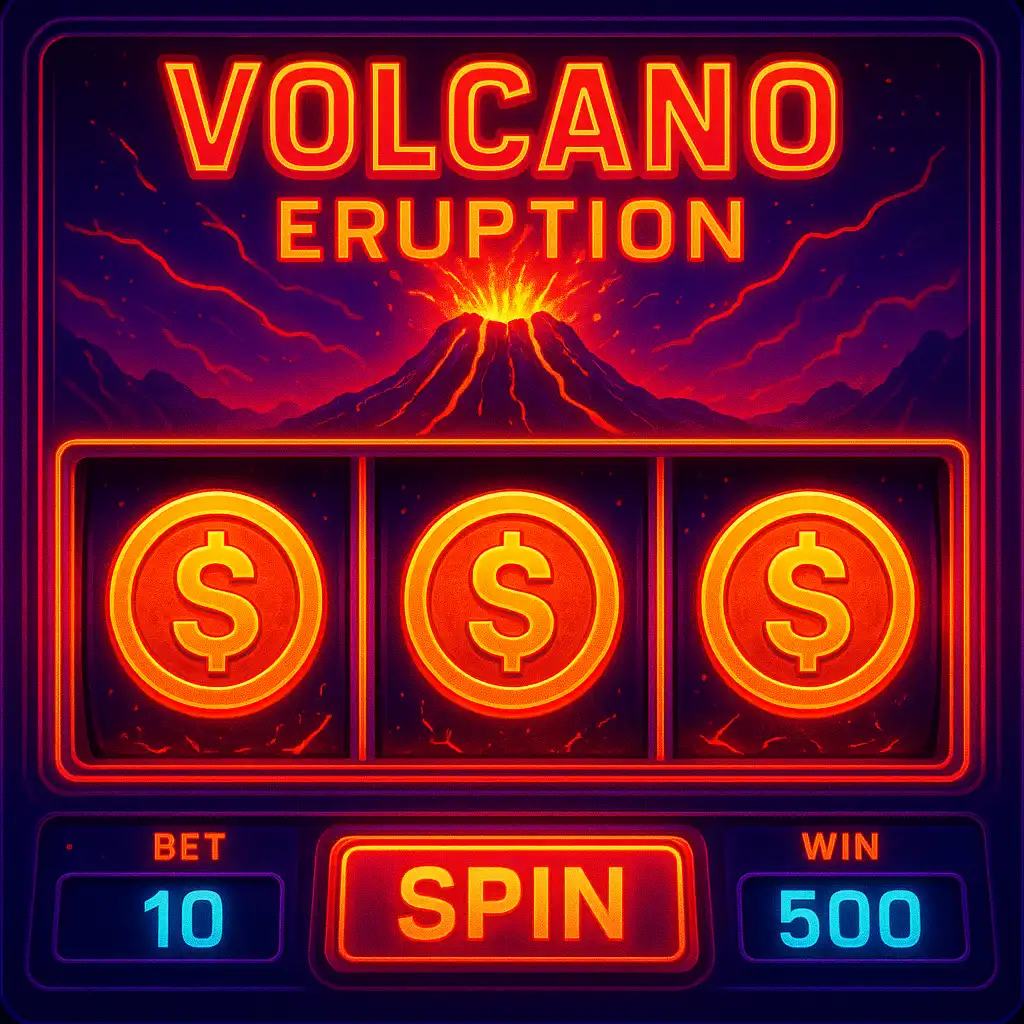 3 Coin Volcanoes slot game screenshot